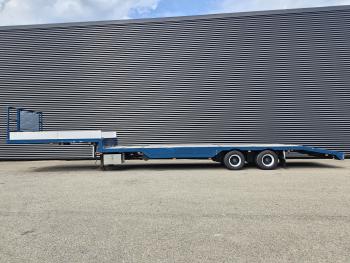 SEMI TRAILER / EXTENDABLE / 2 X STEERING AXLE / WHEEL WELL / RAD MULDE